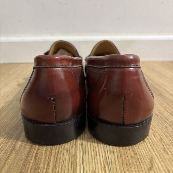 G.H. Bass Weejuns Layton Kiltie Loafer Men’s 12 D  Burgundy Leather USA Made Vtg